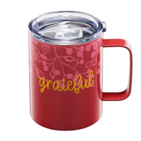 2Sets Cambridge Stainless Steel Insulated Coffee Mug Front Back Grateful Graphic - Picture 2 of 10